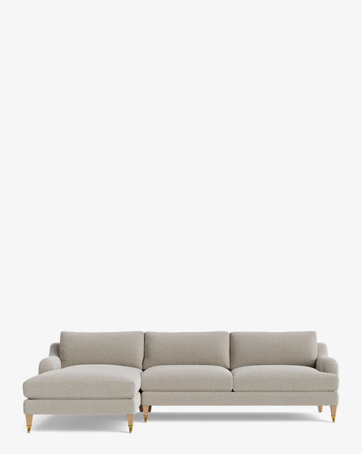 Lucille English Roll Arm Left Chaise Sectional 107