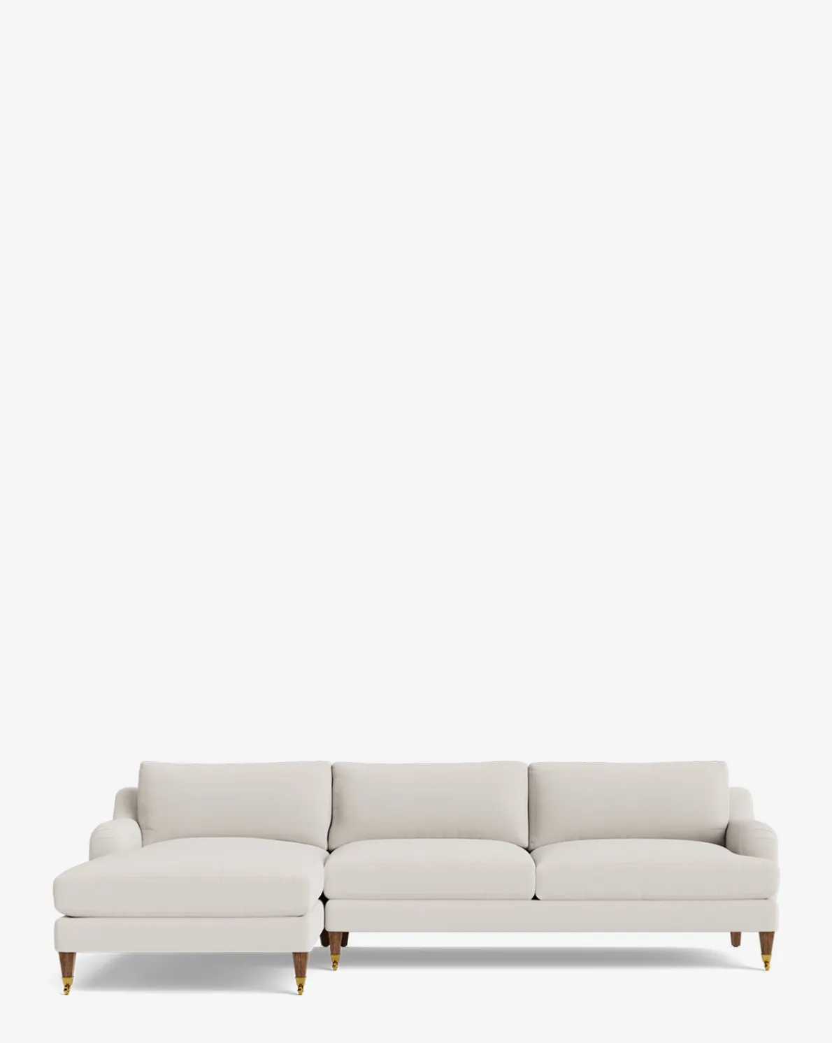 Lucille English Roll Arm Left Chaise Sectional 107