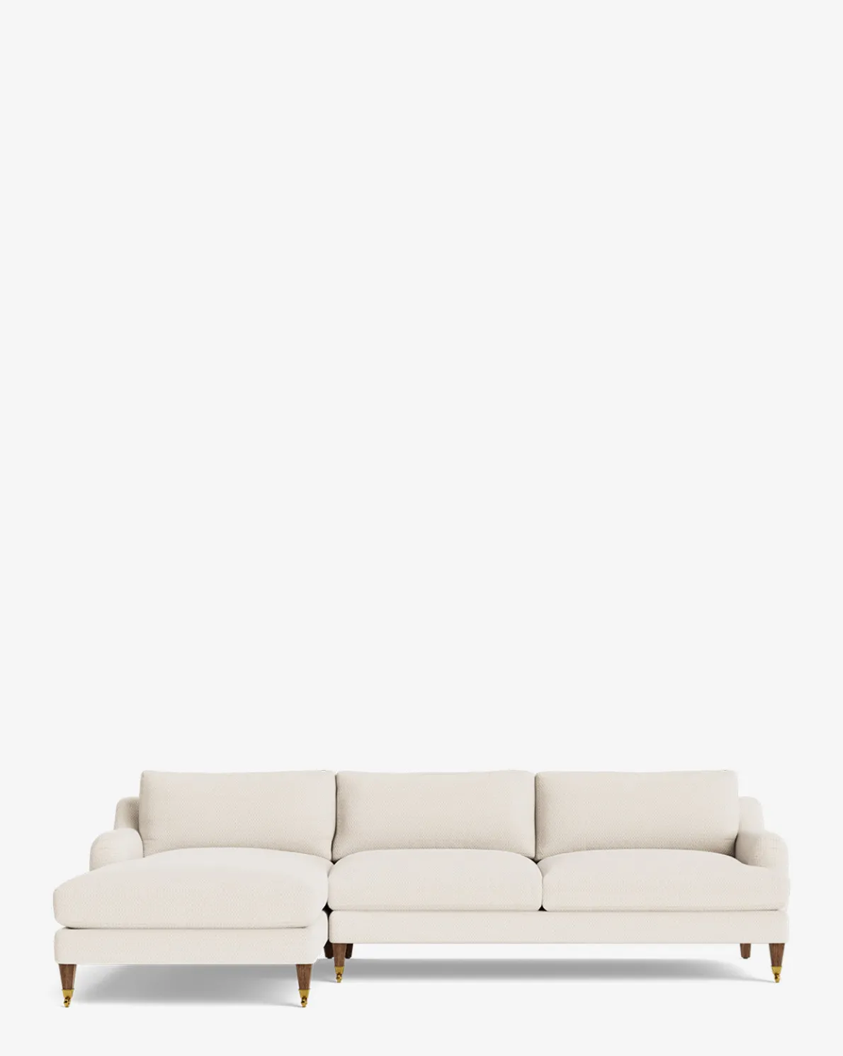Lucille English Roll Arm Left Chaise Sectional 107