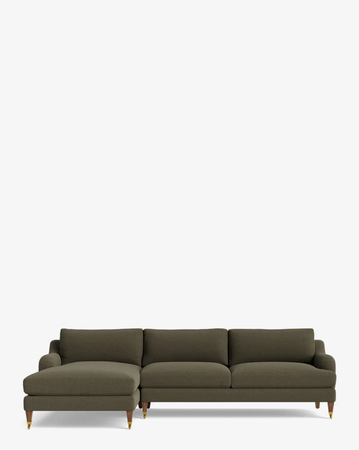 Lucille English Roll Arm Left Chaise Sectional 107