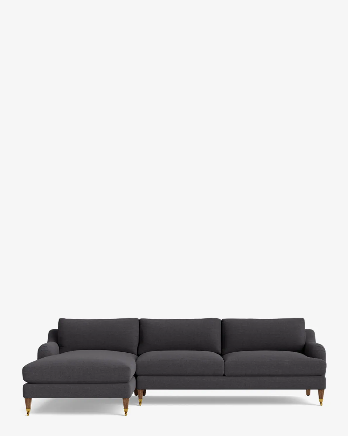 Lucille English Roll Arm Left Chaise Sectional 107