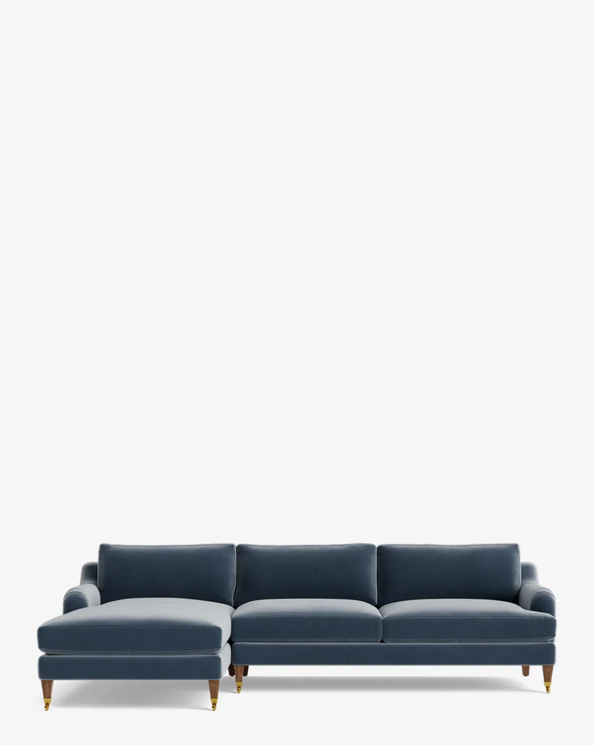 Lucille English Roll Arm Left Chaise Sectional 107