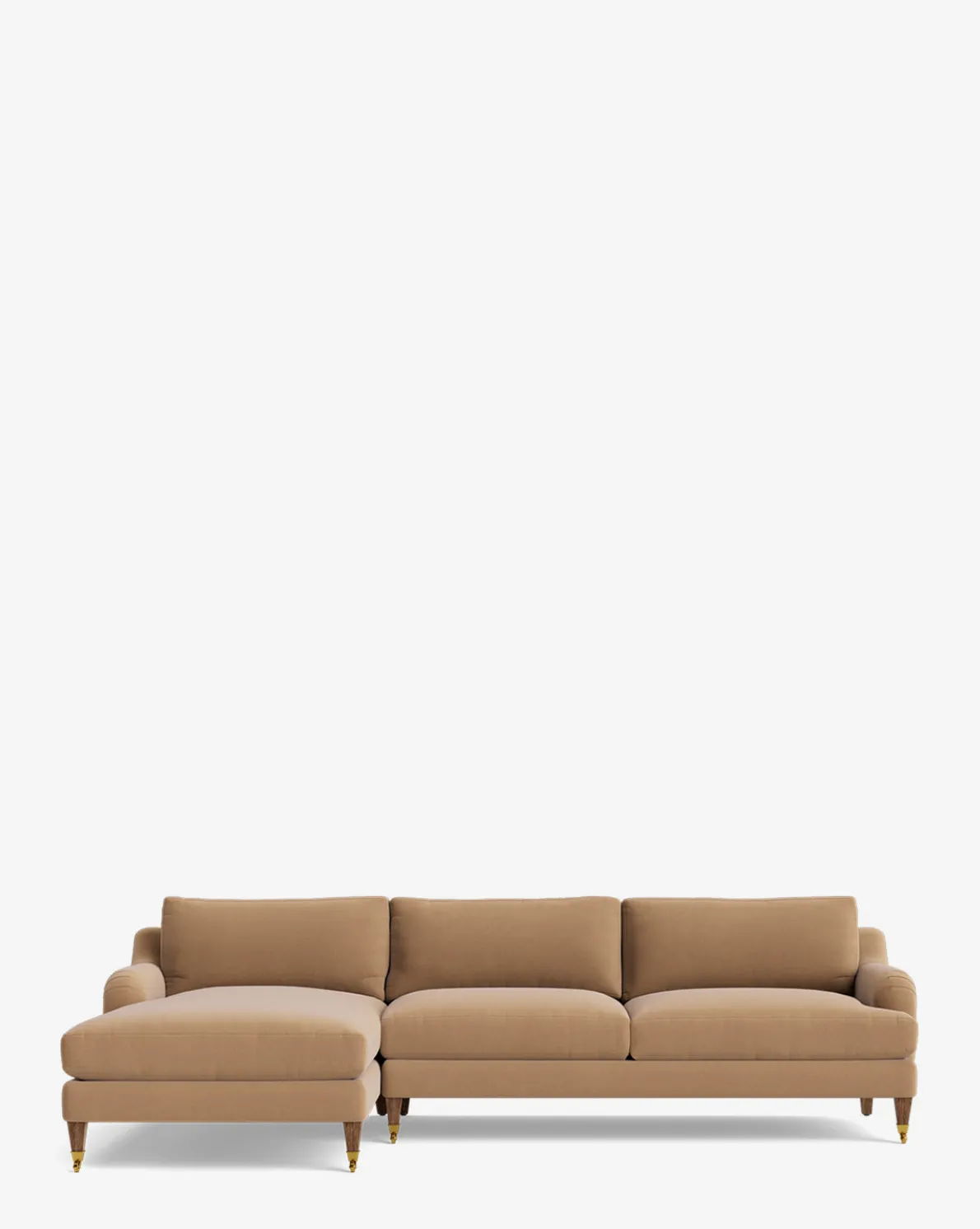 Lucille English Roll Arm Left Chaise Sectional 107