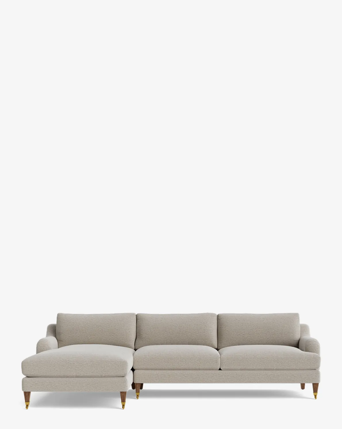 Lucille English Roll Arm Left Chaise Sectional 107