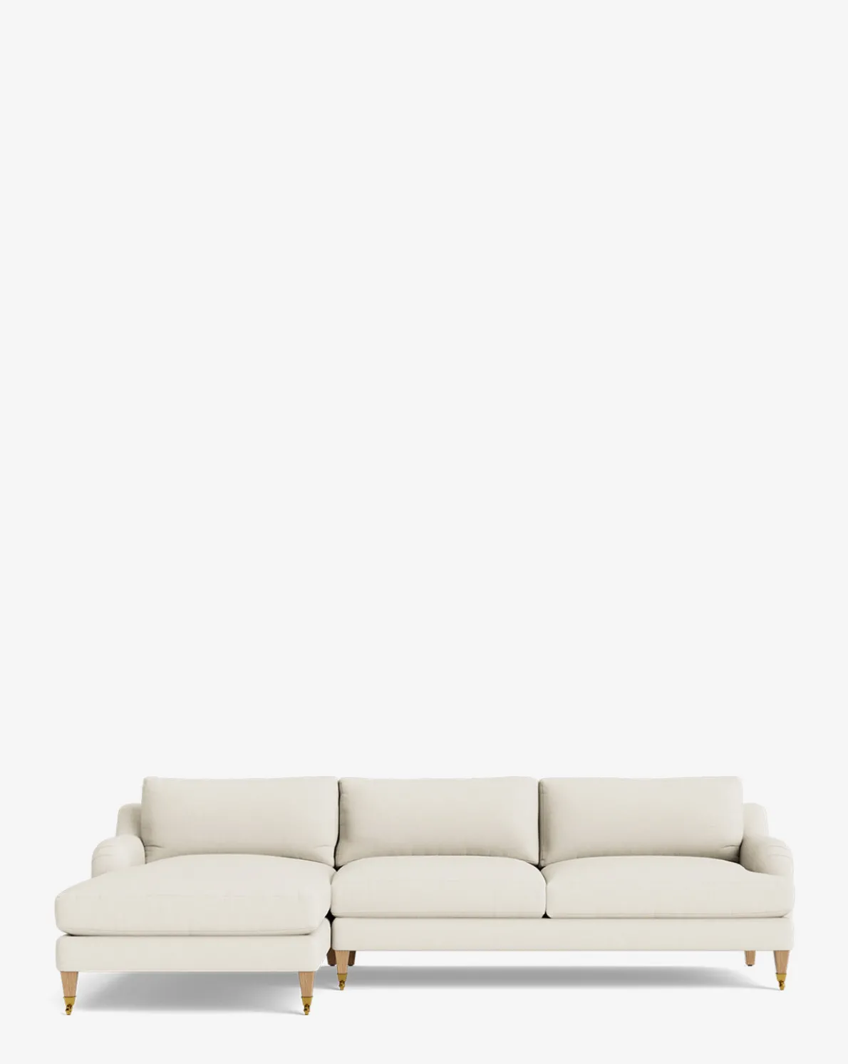 Lucille English Roll Arm Left Chaise Sectional 107
