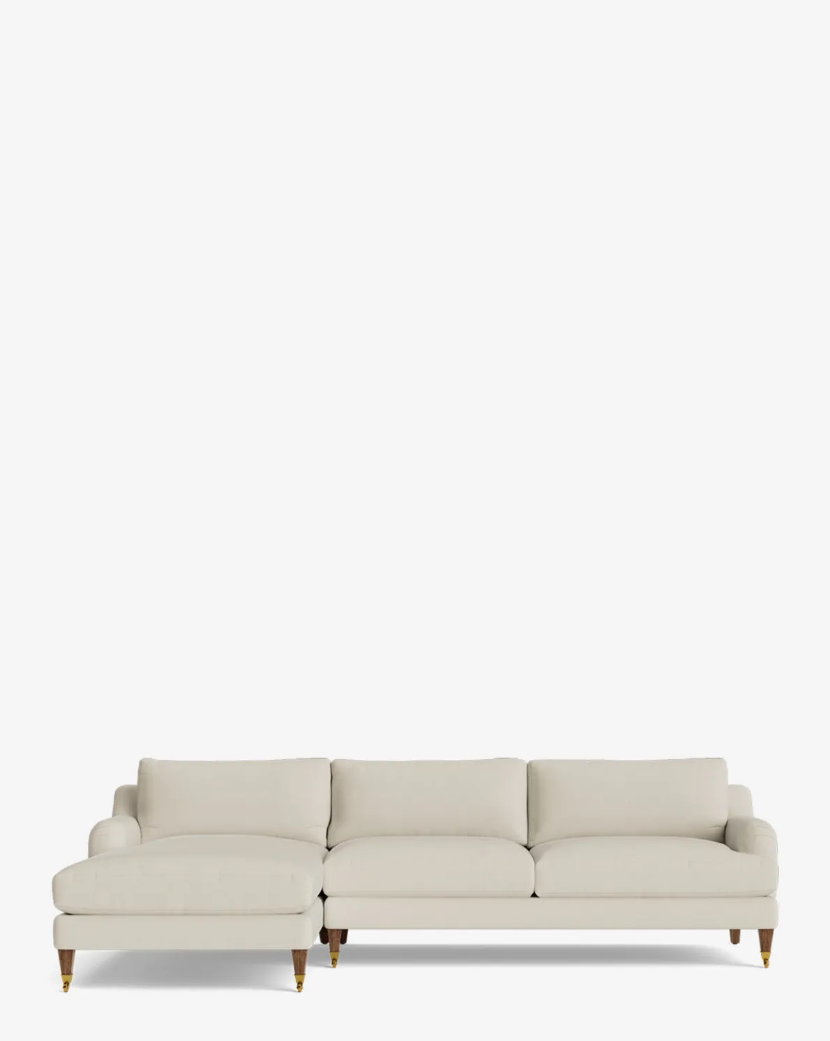 Lucille English Roll Arm Left Chaise Sectional 107