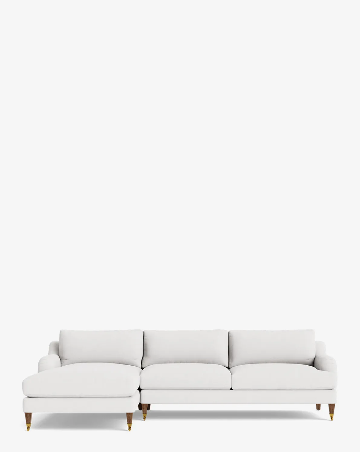 Lucille English Roll Arm Left Chaise Sectional 107