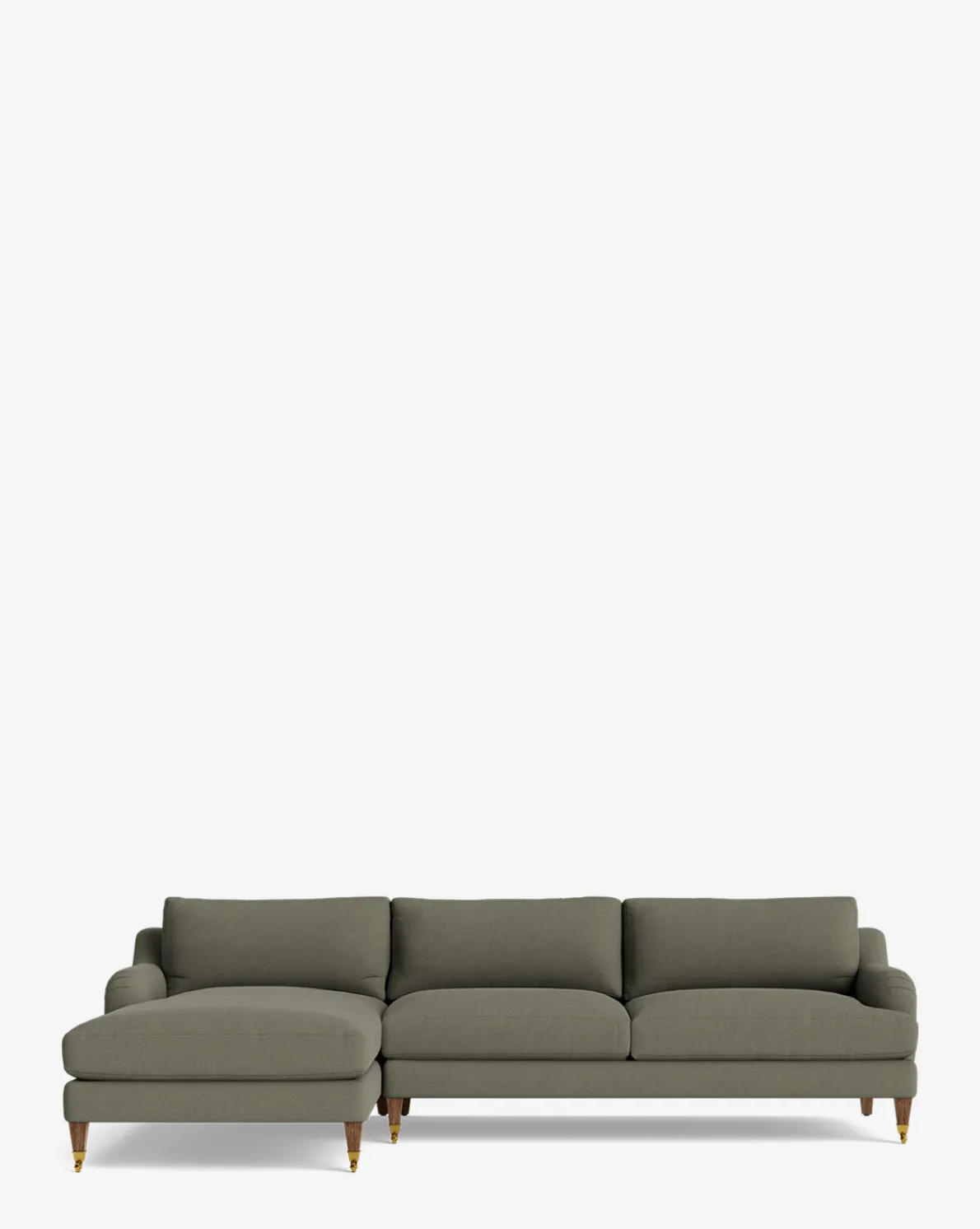 Lucille English Roll Arm Left Chaise Sectional 107