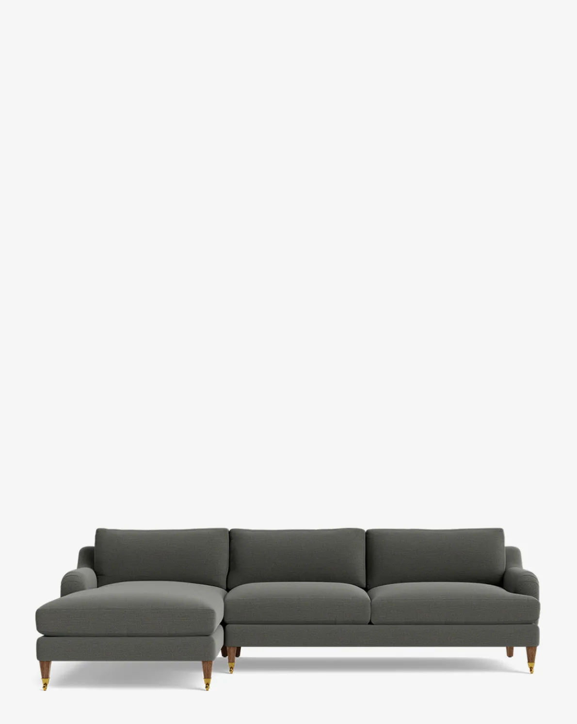 Lucille English Roll Arm Left Chaise Sectional 107