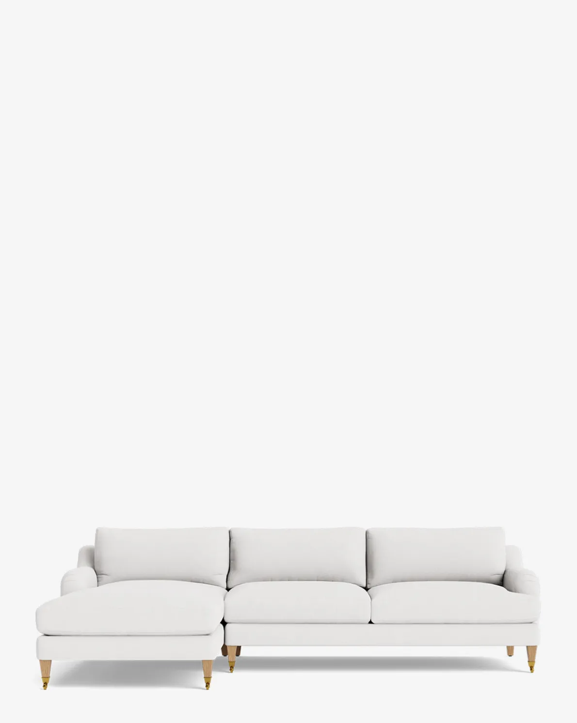Lucille English Roll Arm Left Chaise Sectional 107