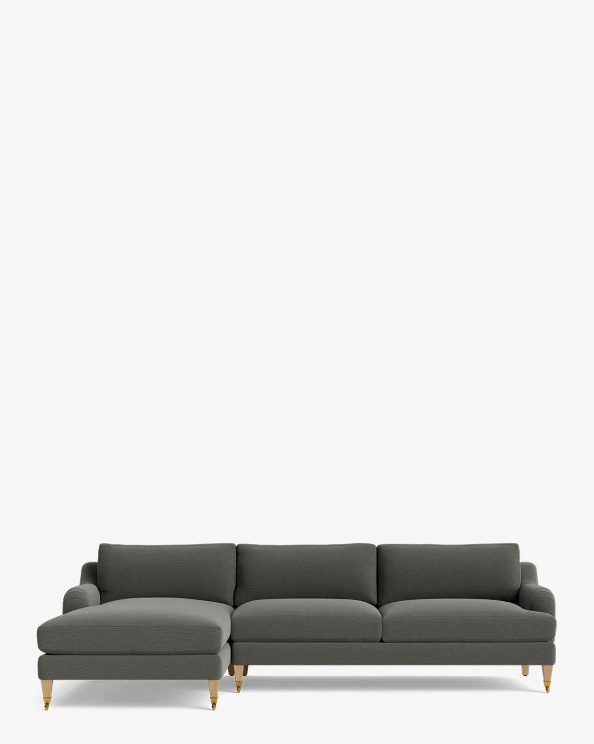 Lucille English Roll Arm Left Chaise Sectional 107