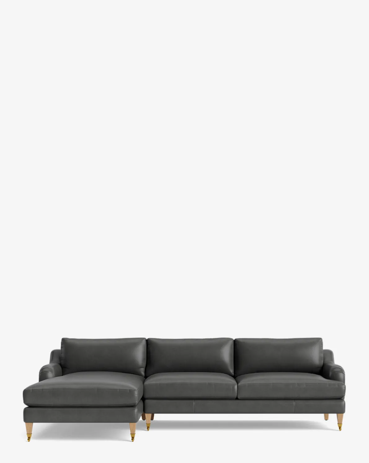 Lucille English Roll Arm Left Chaise Sectional 107