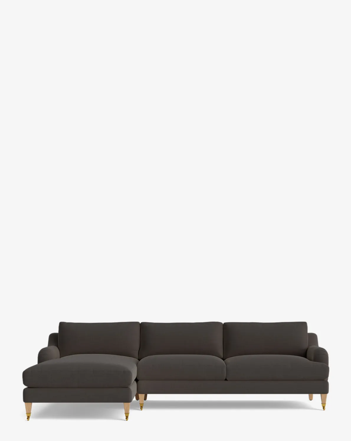Lucille English Roll Arm Left Chaise Sectional 107