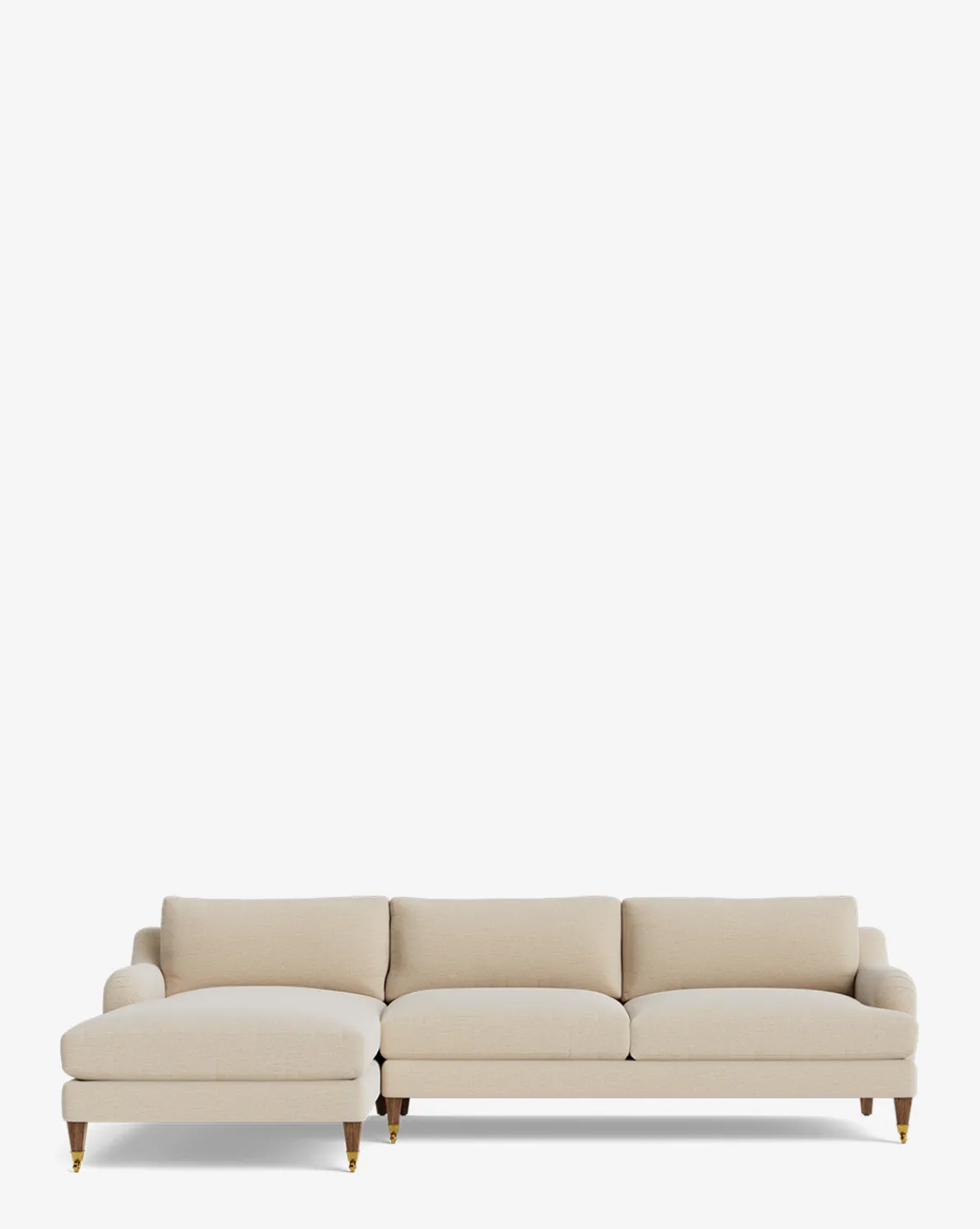 Lucille English Roll Arm Left Chaise Sectional 107