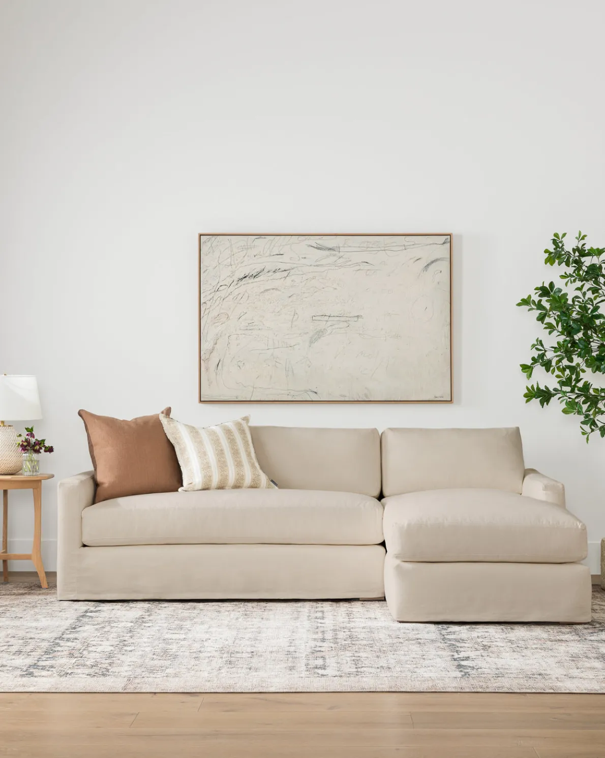 Macy Slipcover Chaise Sectional 101