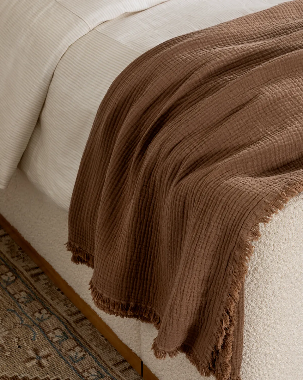 Marinella Oversized Waffle Throw