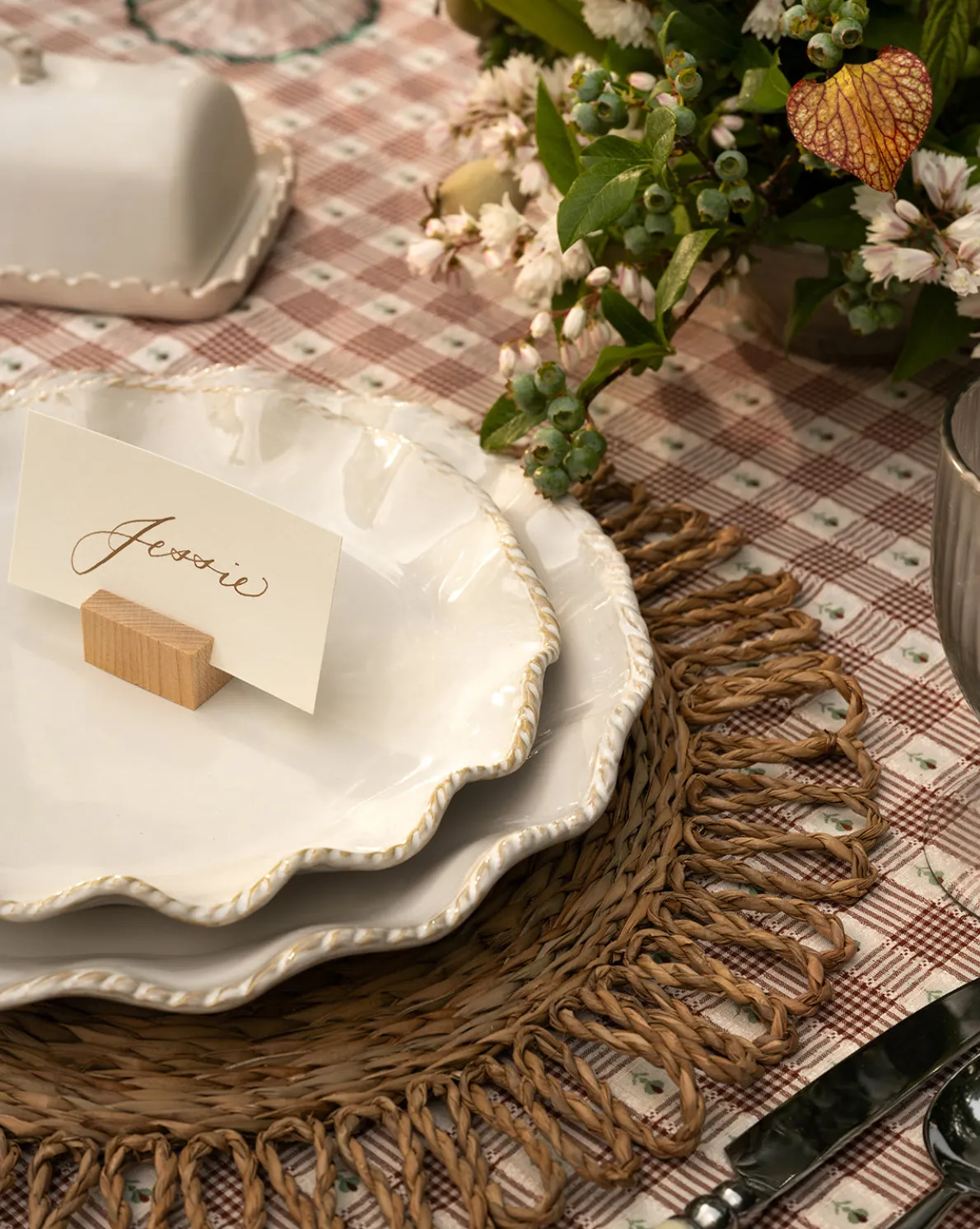 McGee & Co. x Loeffler Randall Elise Seagrass Placemat