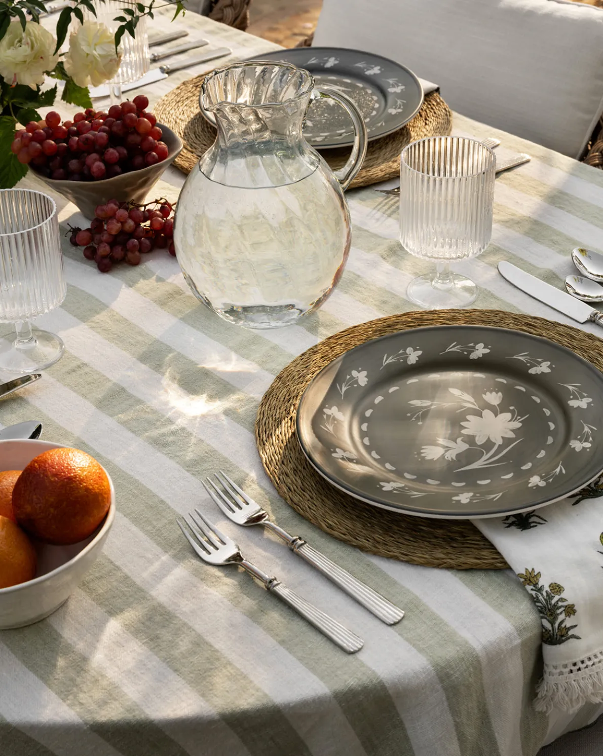 Melrose Striped Tablecloth