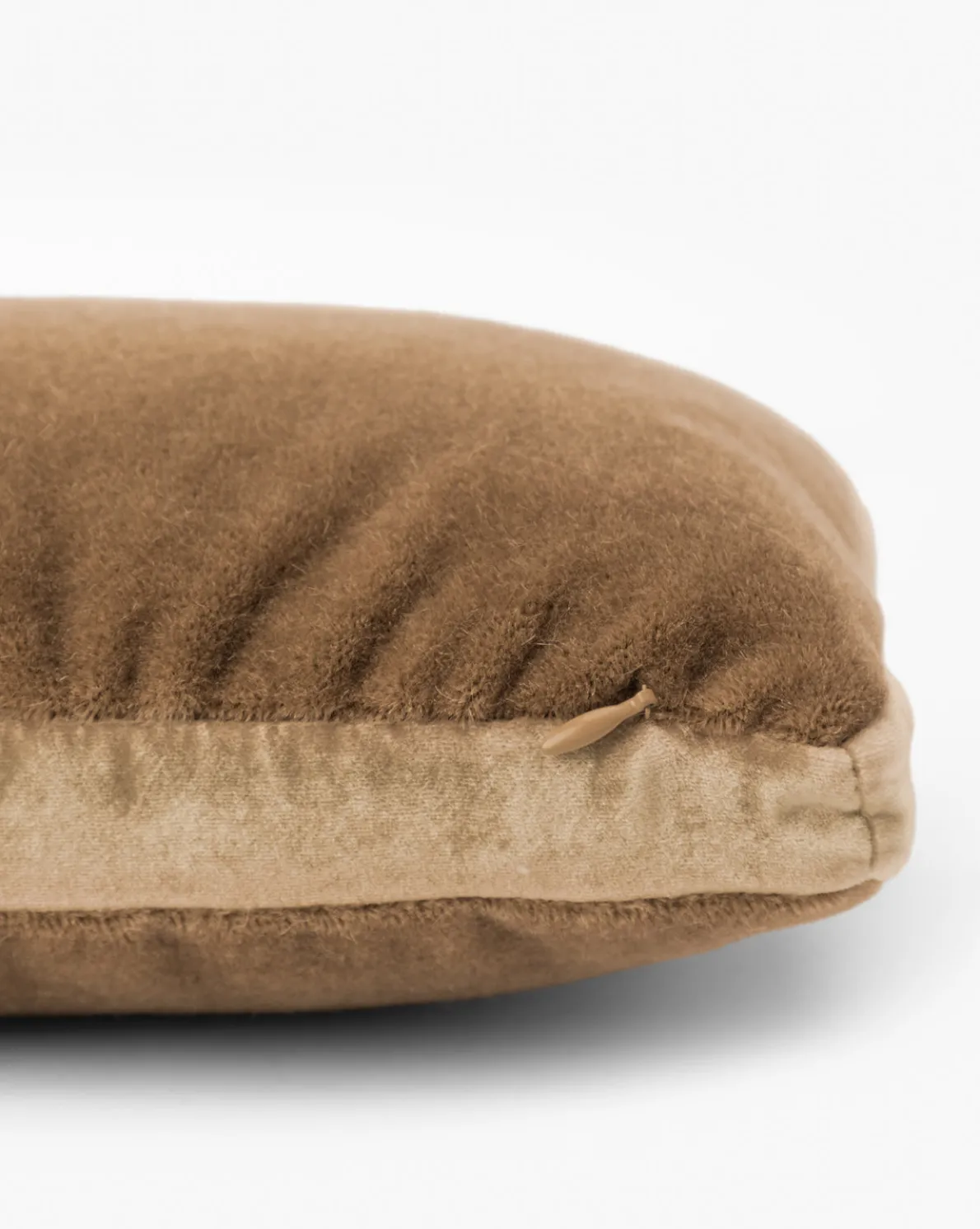 Mohair Pillow with Velvet Stripe