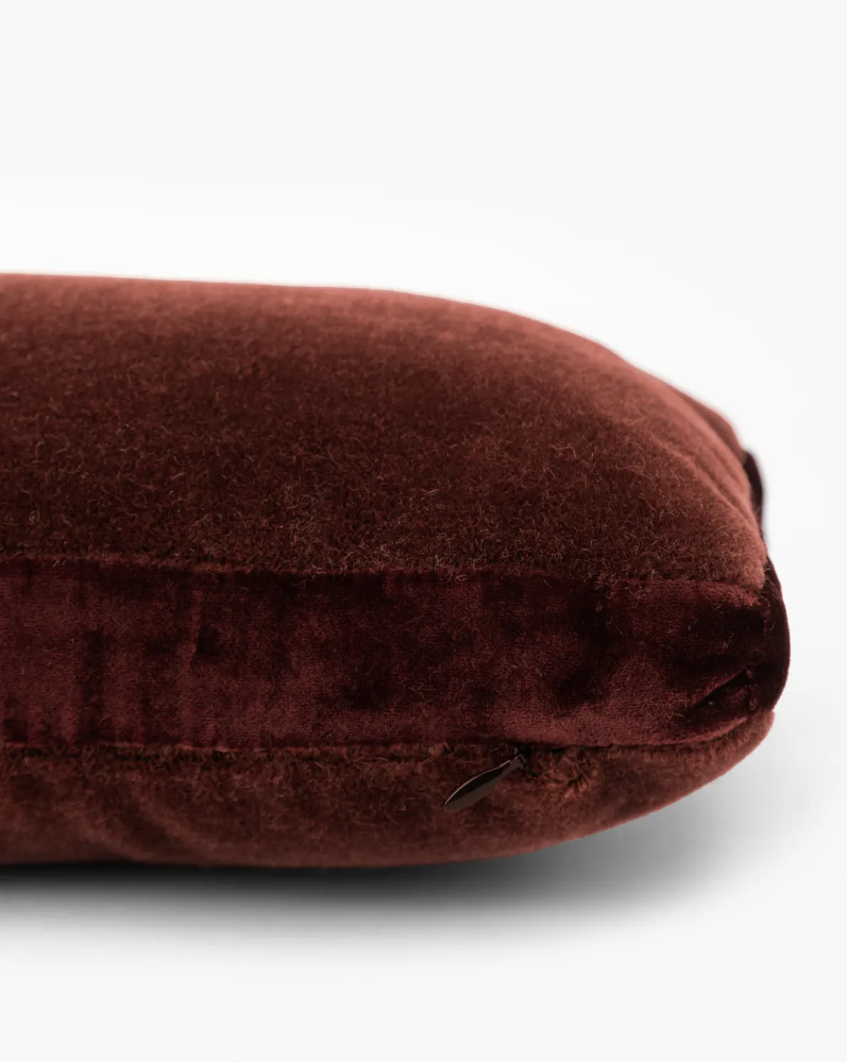 Mohair Pillow with Velvet Stripe