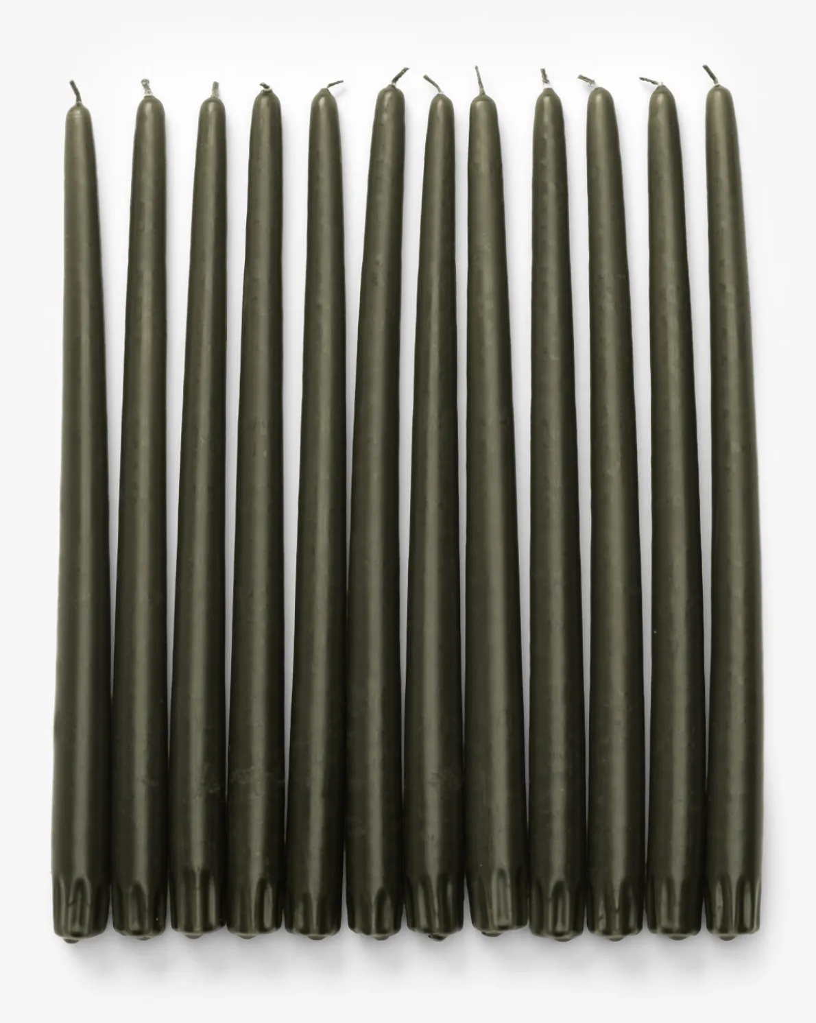 Olive Taper Candles (Set of 12)