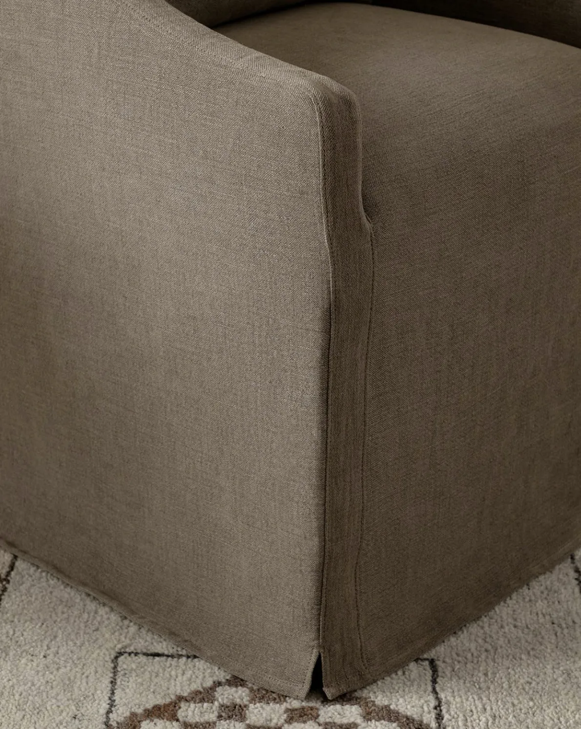 Olivier Slipcover Dining Arm Chair