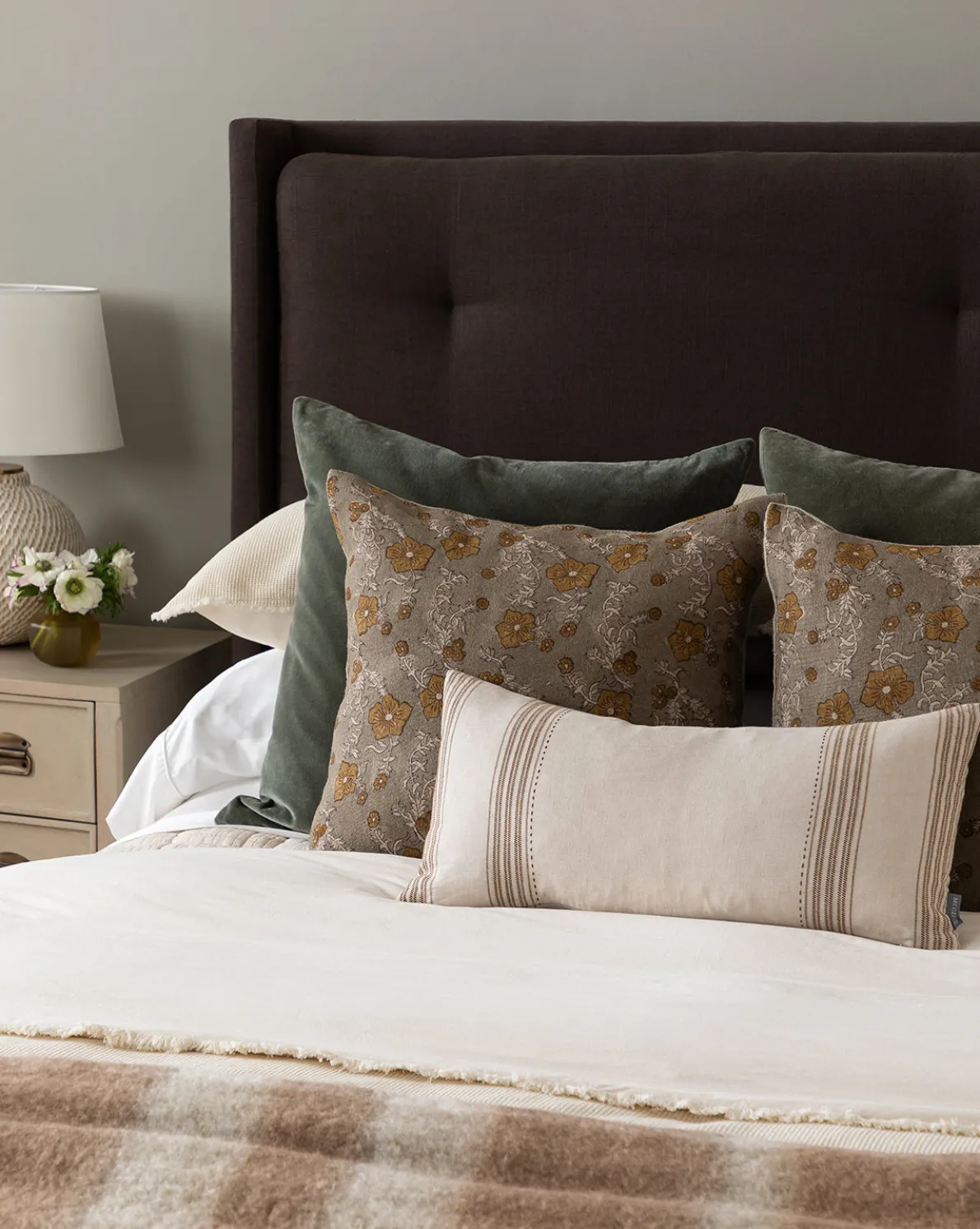 Orchid Floral Pillow Cover