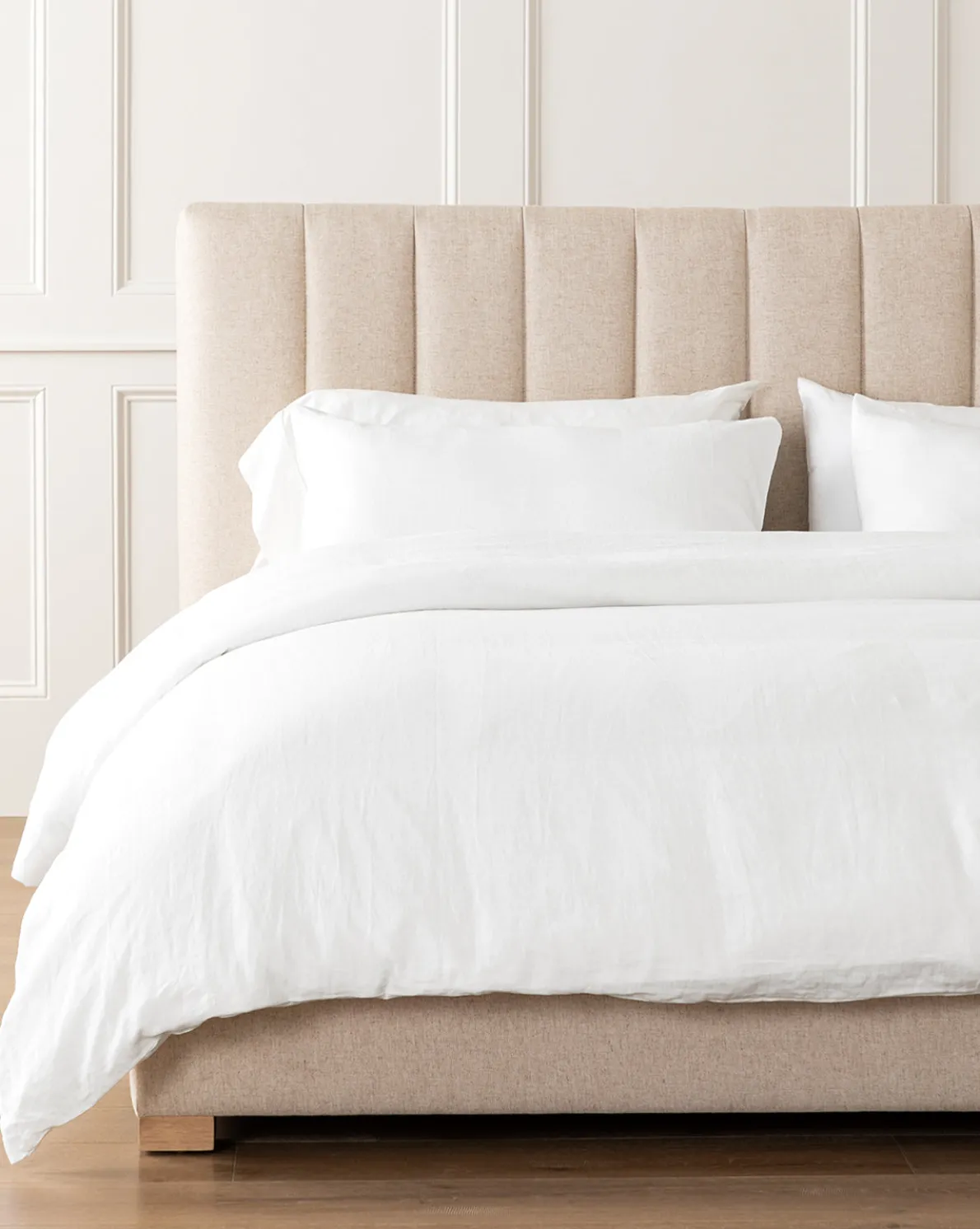 Penelope White Linen Duvet Cover