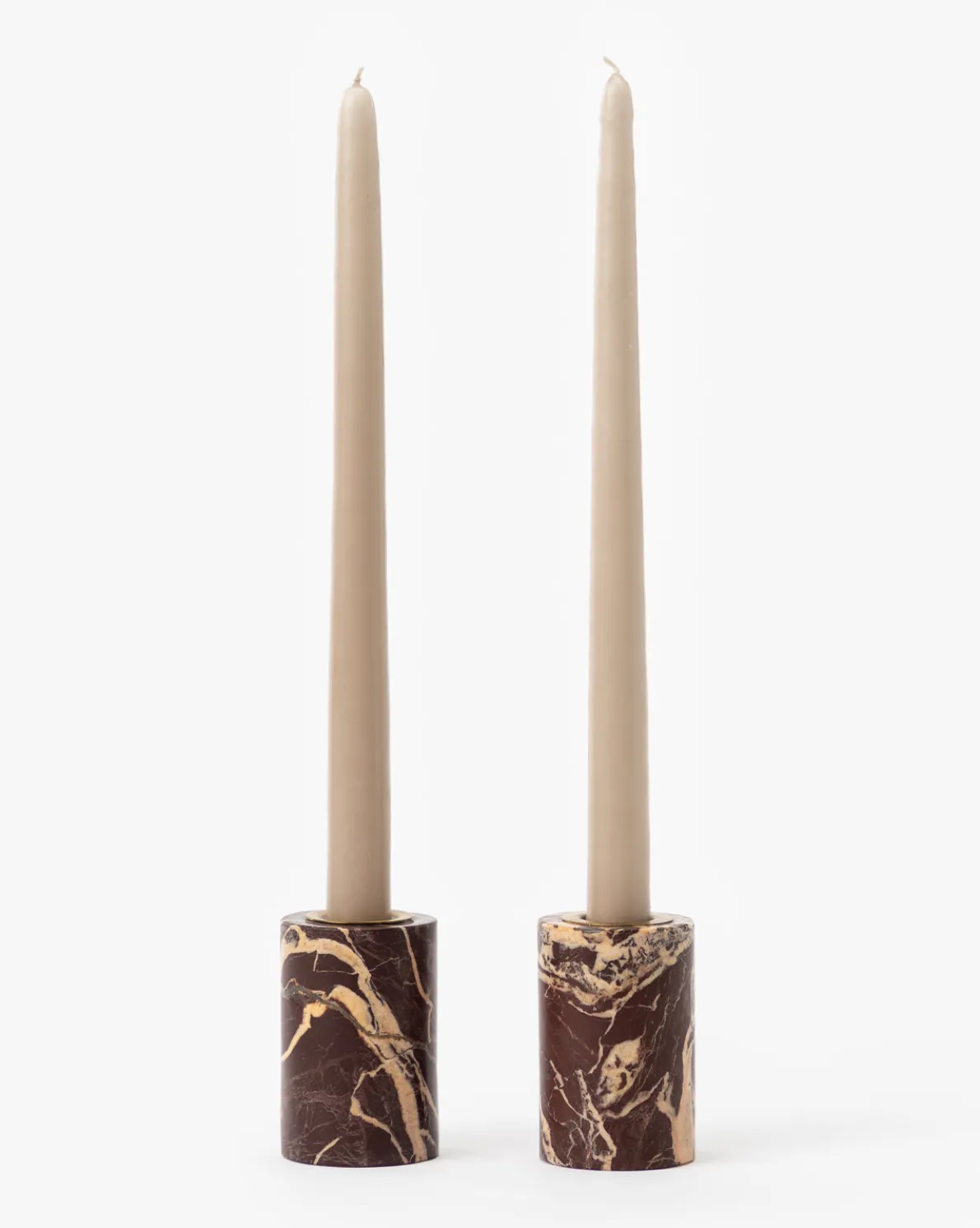 Perrin Marble Taper Holders (Set of 2)