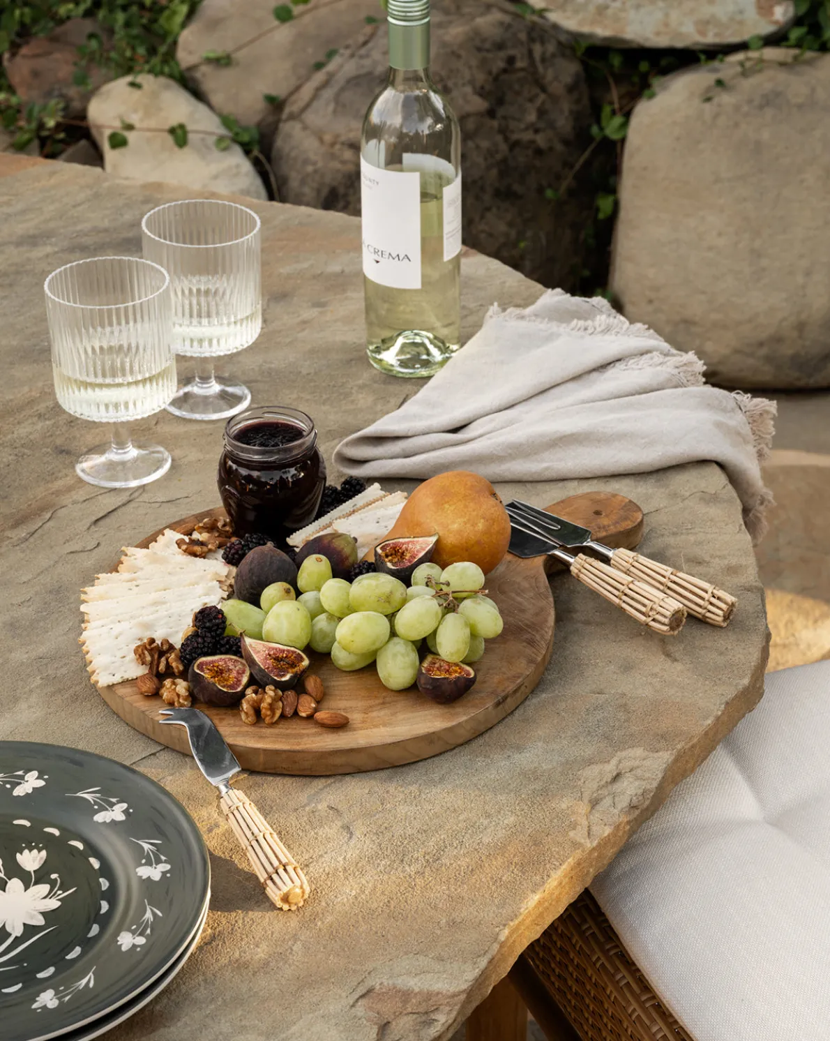 Rattan Cheese Knives