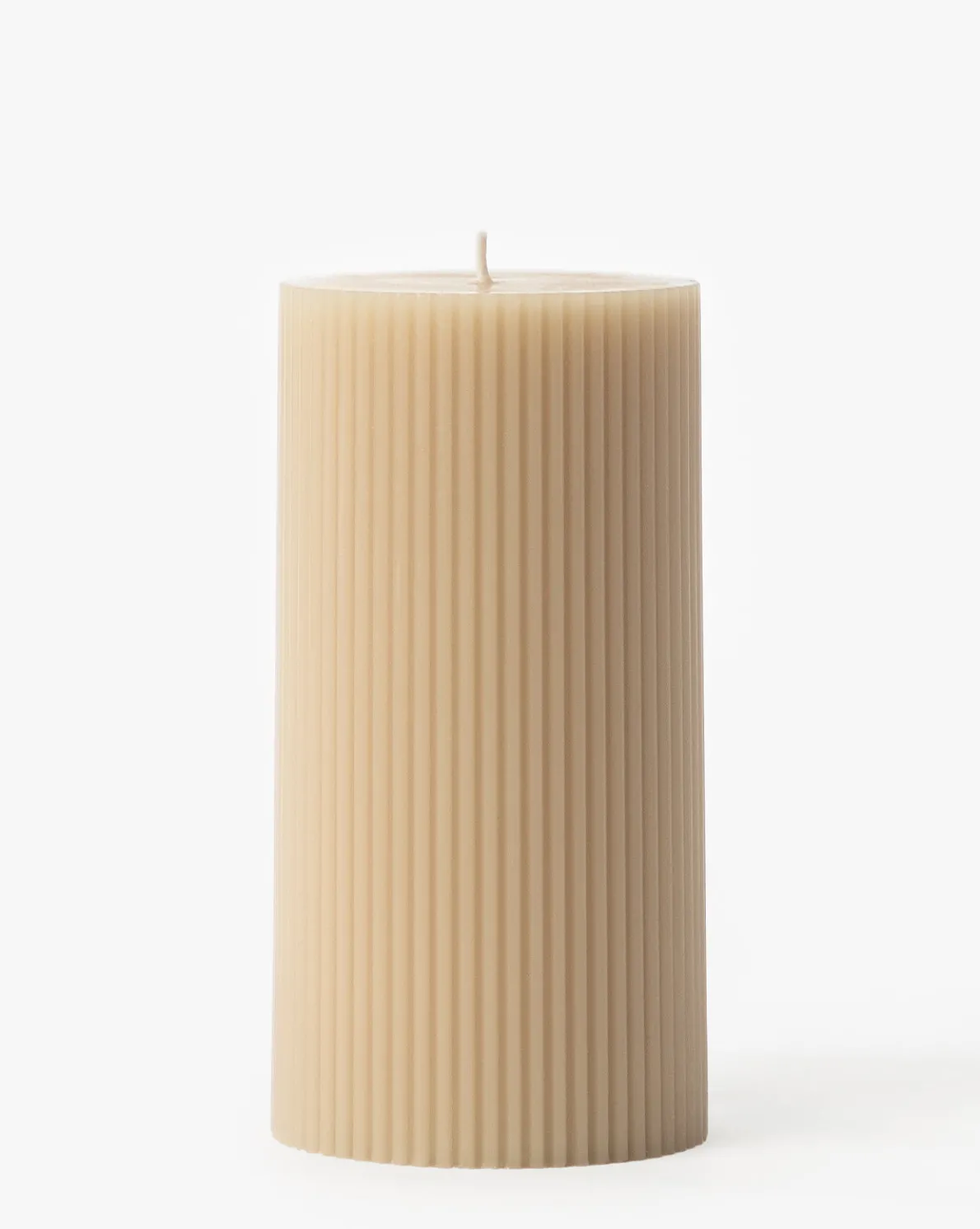 Ribbed Pillar Candle