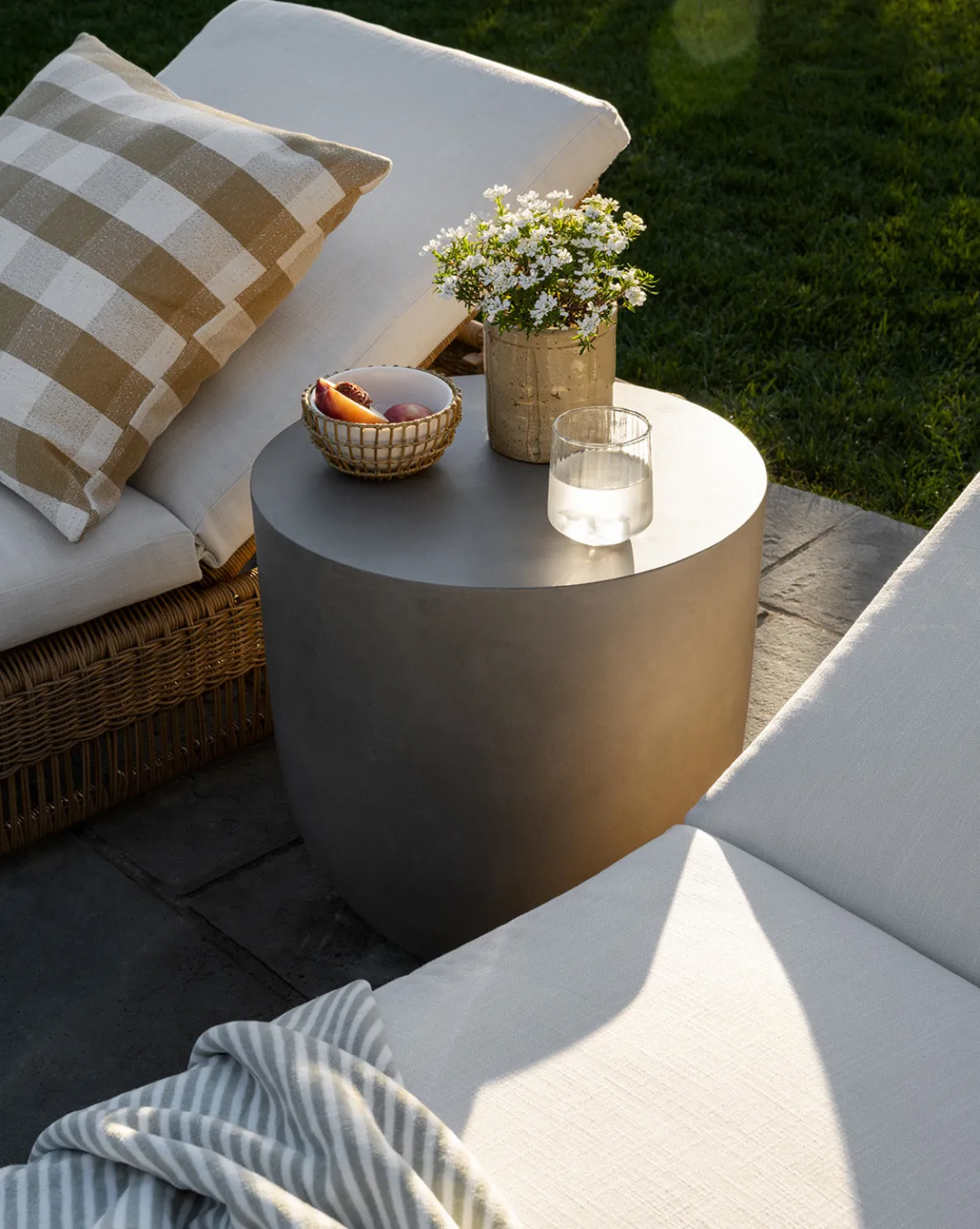 Ribbed Short Drinking Glasses (Set of 4)