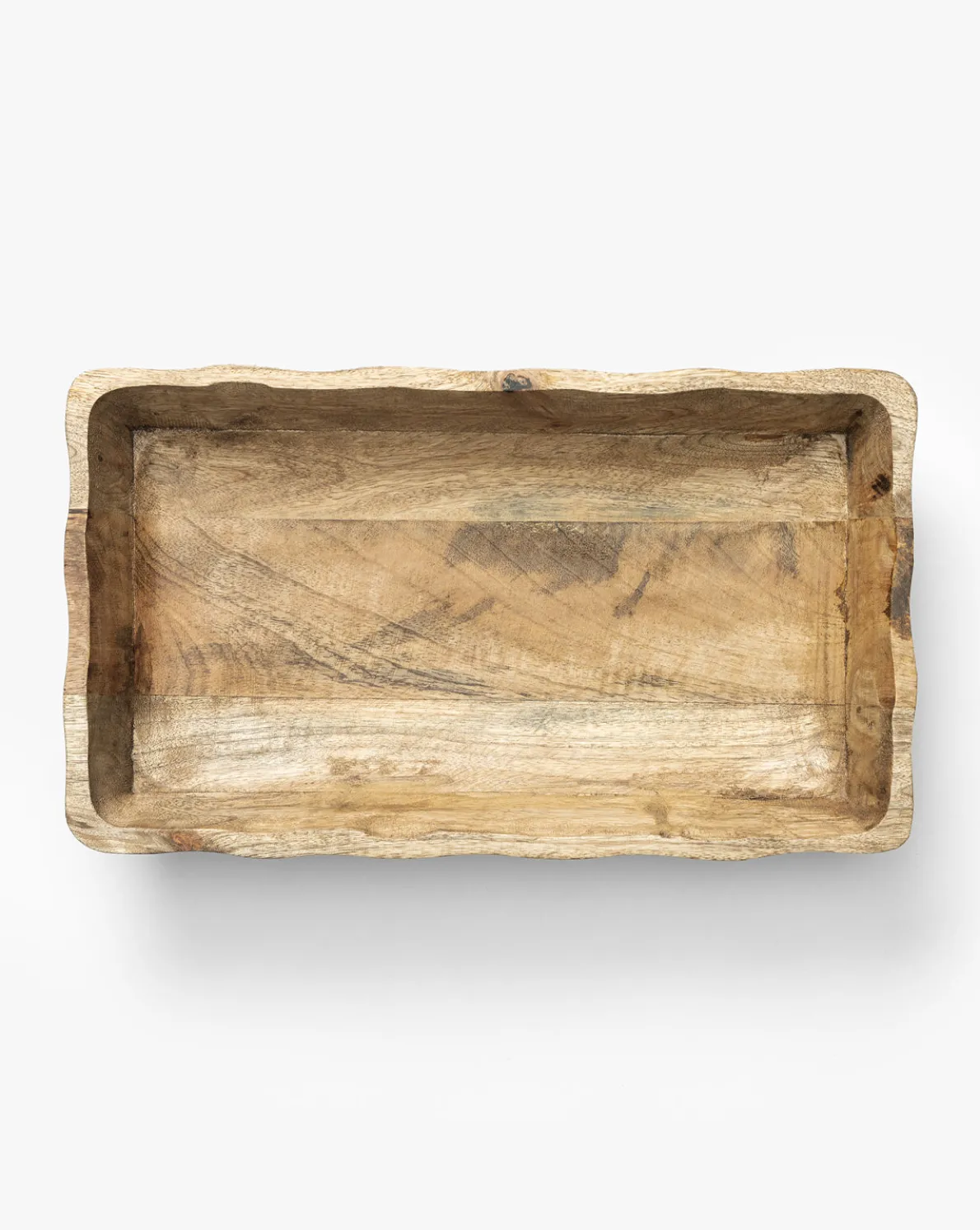 Scalloped Wood Tray