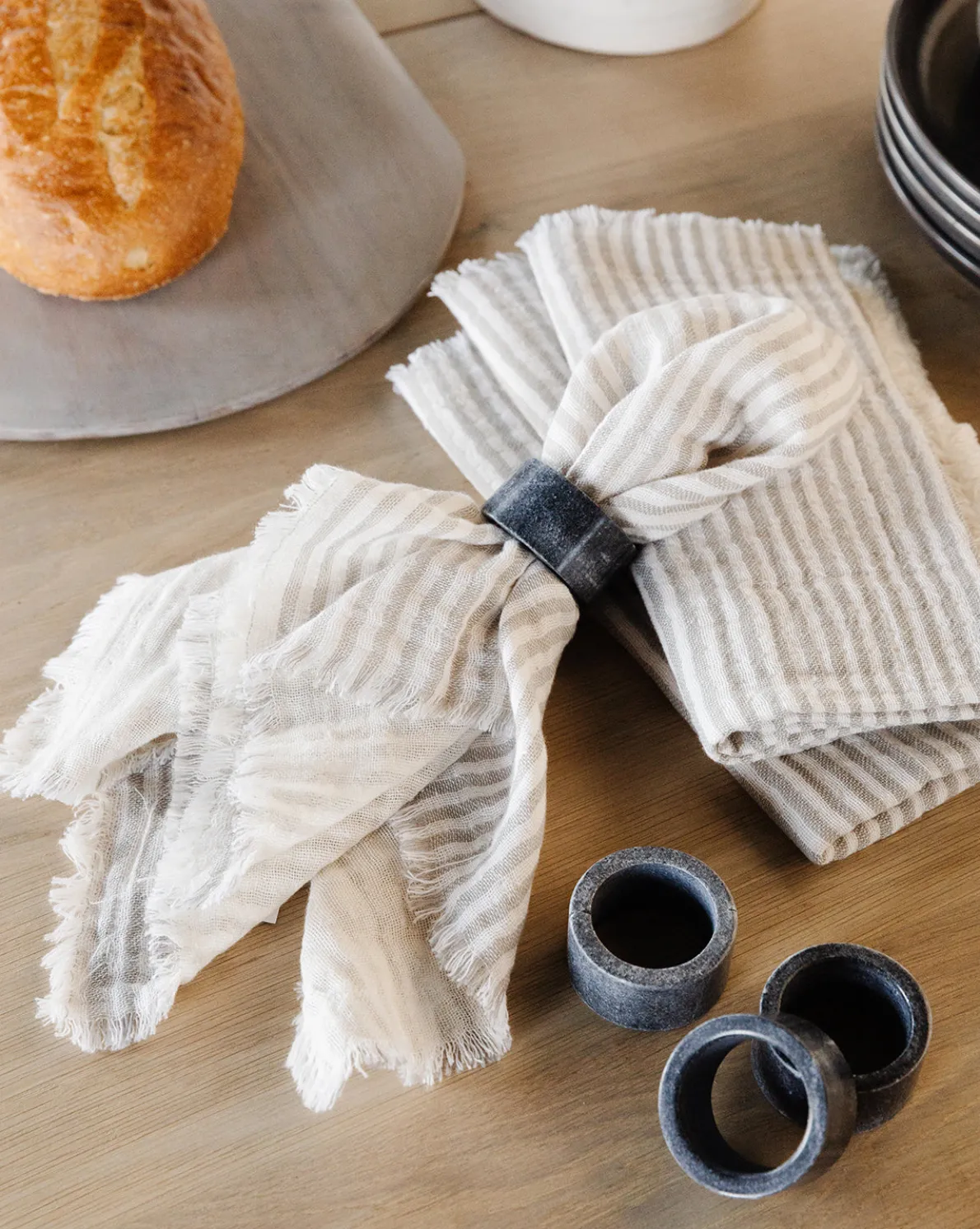 Striped Fringe Napkins