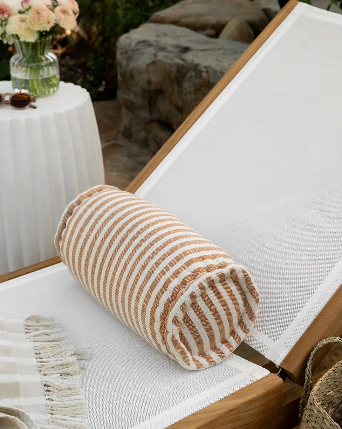 Striped Indoor/Outdoor Bolster Pillow