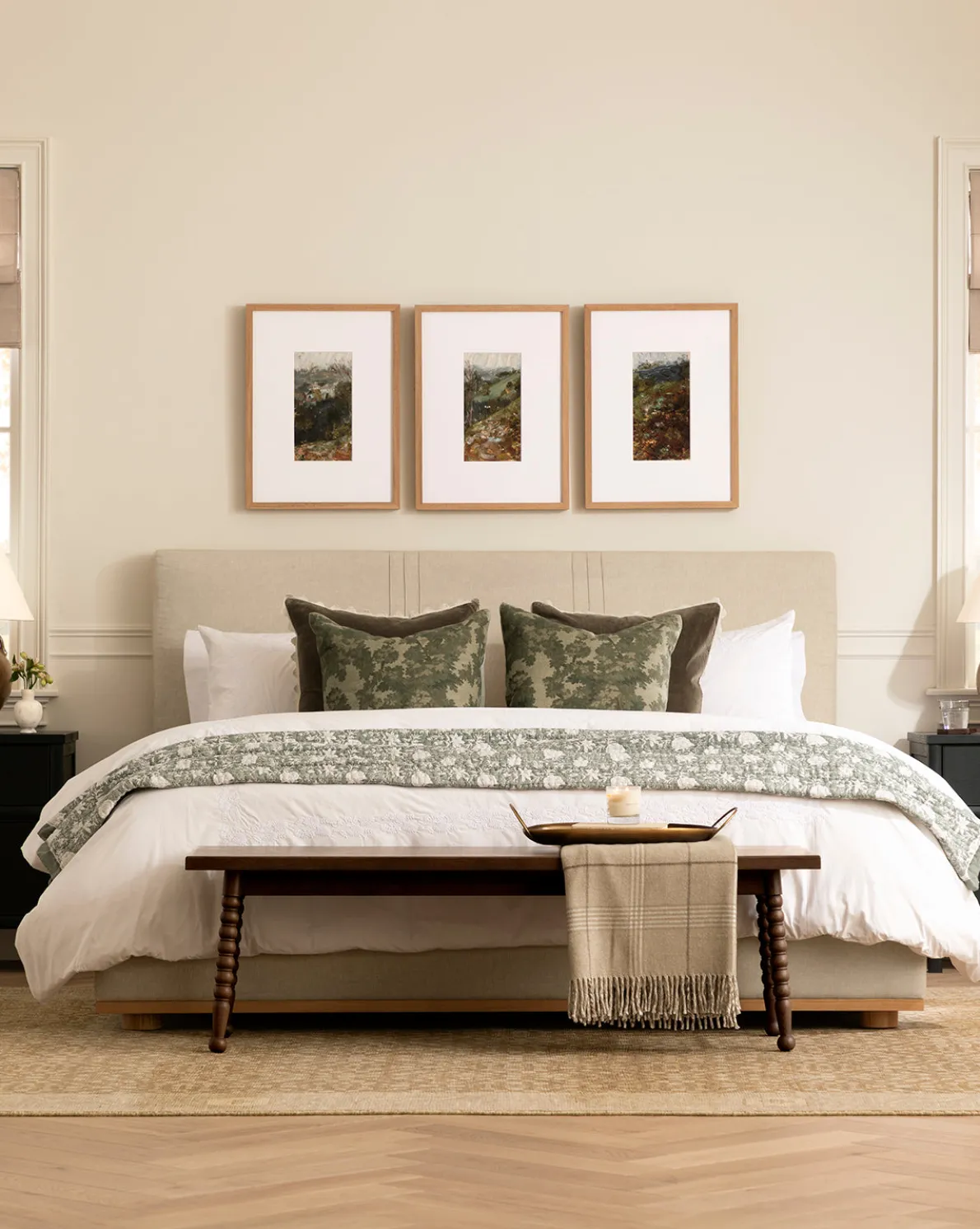 Taylor Pleated Bed (Ready to Ship)