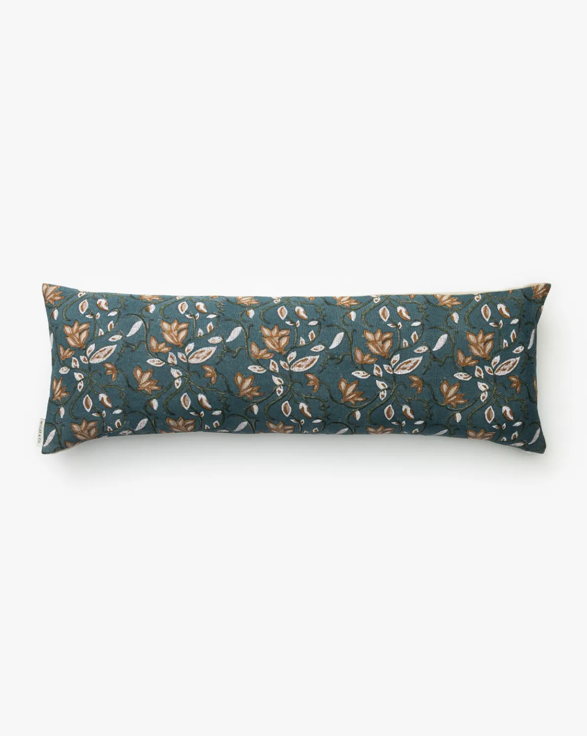 Teal Lotus Floral Pillow Cover