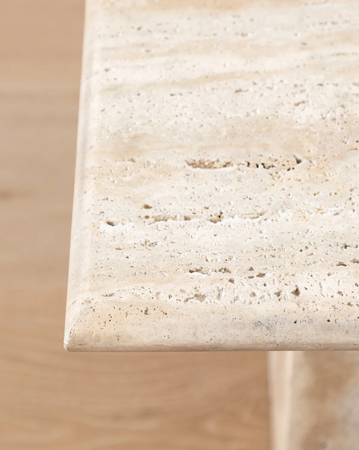 Travertine Side Table