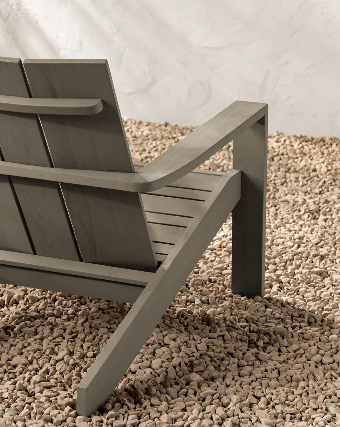 Triby Gray Teak Outdoor Lounge Chair