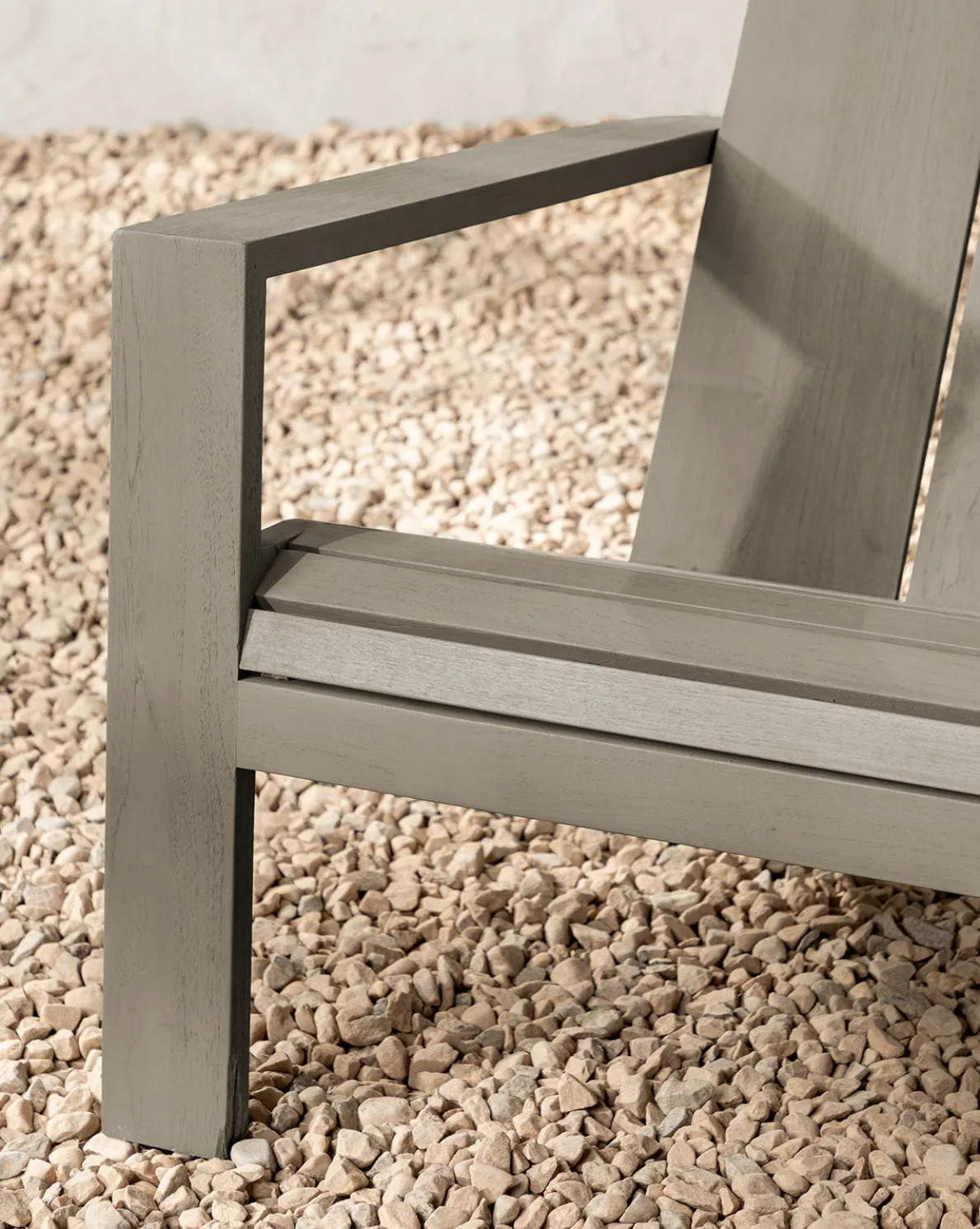 Triby Gray Teak Outdoor Lounge Chair