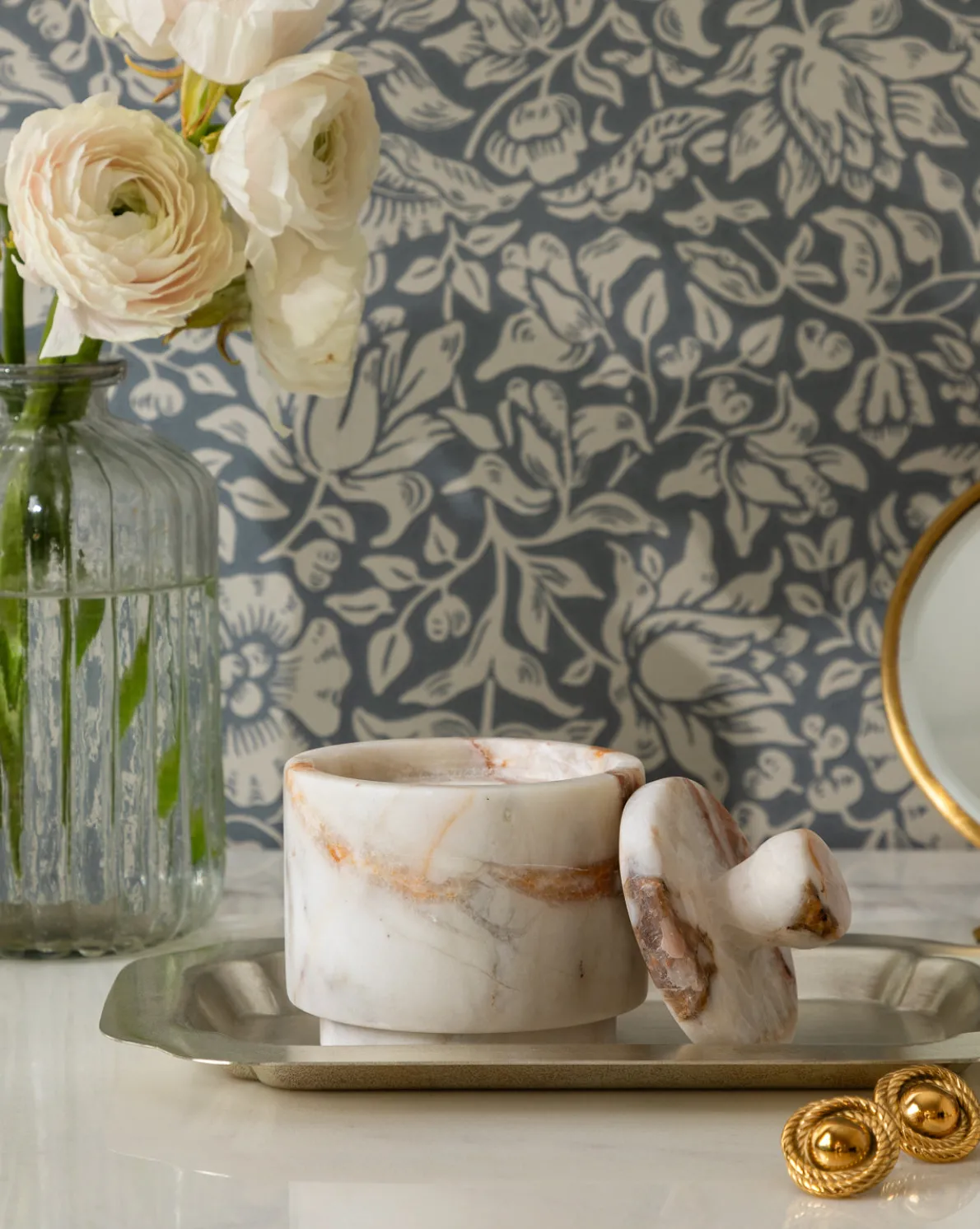 Verona Matte Marble Lidded Jar