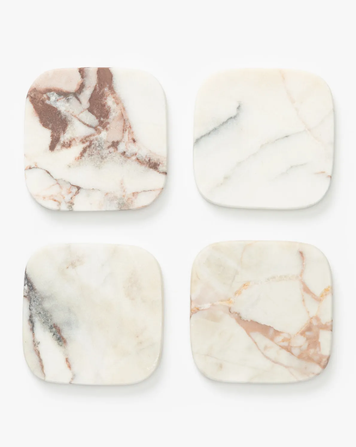 Verona Matte Marble Coasters (Set of 4)