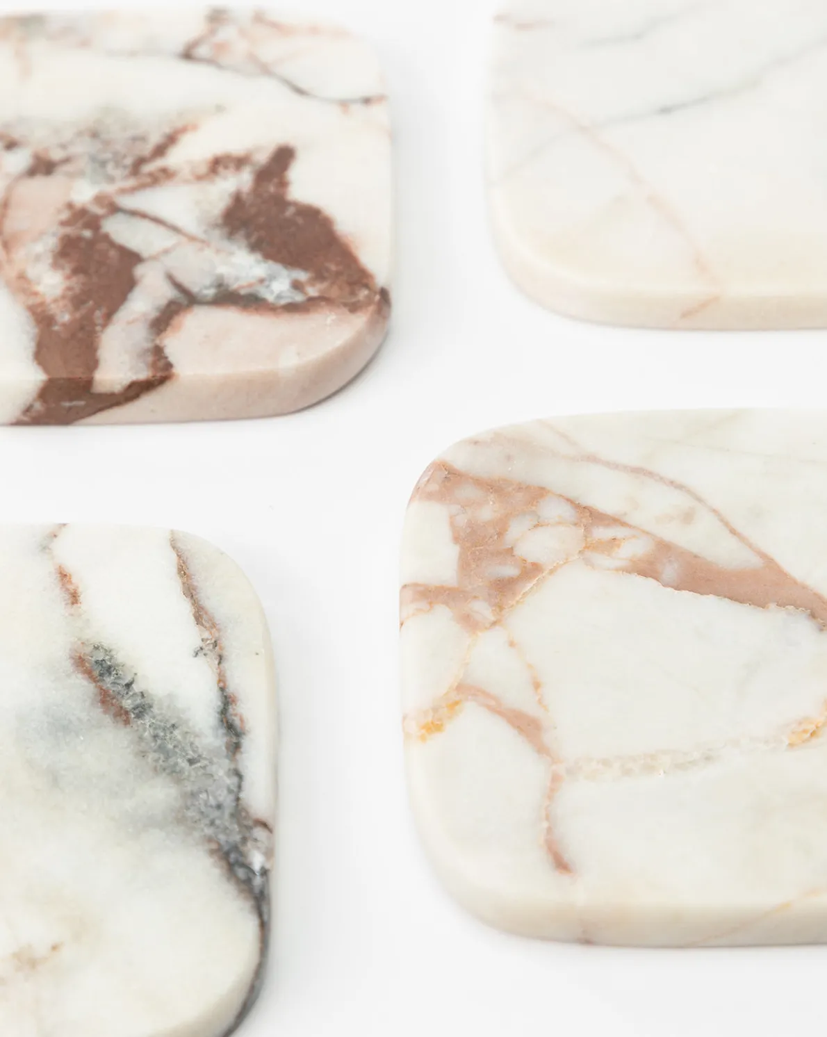 Verona Matte Marble Coasters (Set of 4)