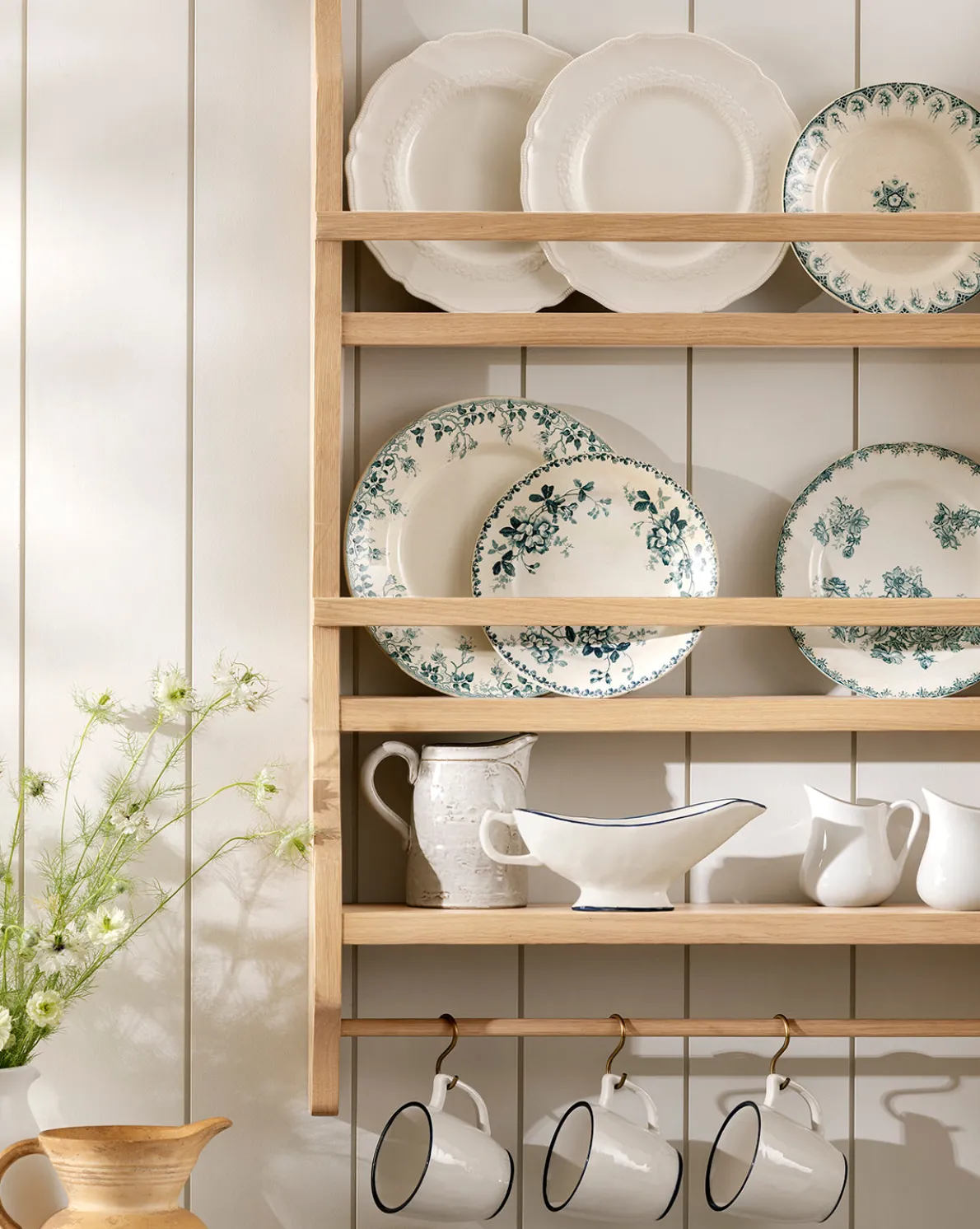 White Stoneware Pitcher