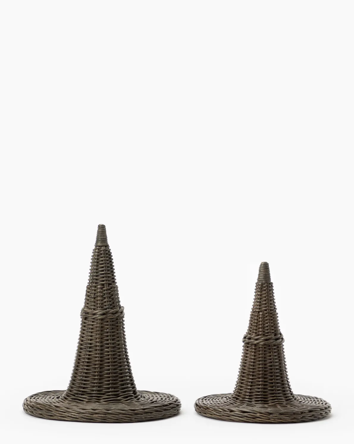 Wicker Witch Hats (Set of 2)