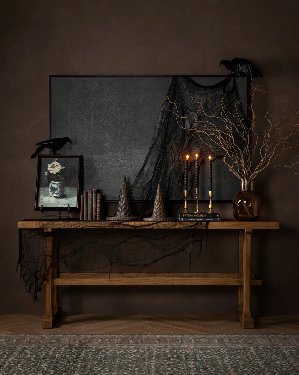 Wicker Witch Hats (Set of 2)