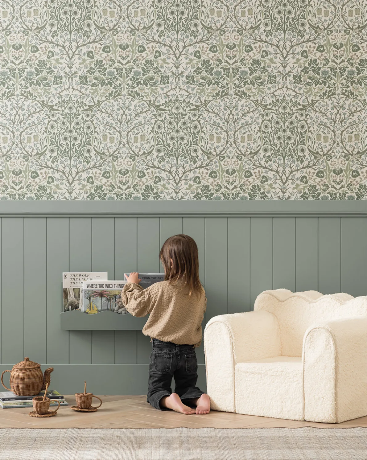 Woven Rattan Play Tea Set (Set of 7)